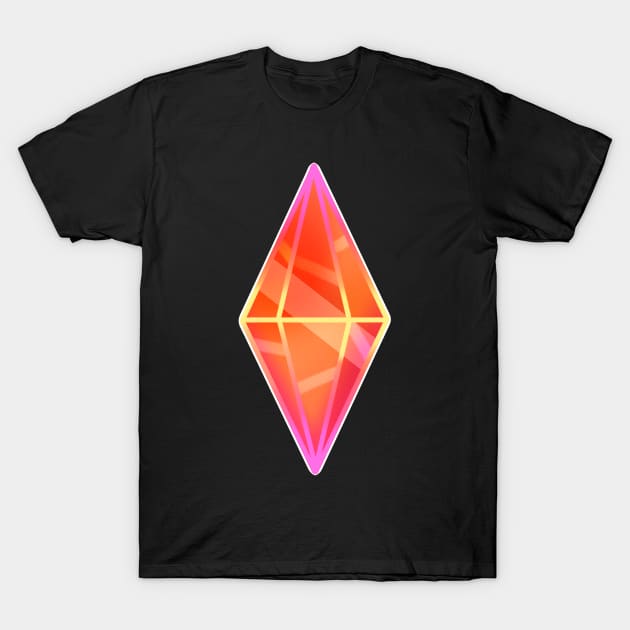 Orange plumbob sims 4 T-Shirt by 2dsandy